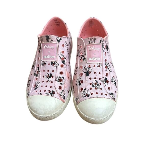 Native x Disney Jefferson Pink Mini Mouse Shoes Toddler Size 12 - Picture 1 of 8